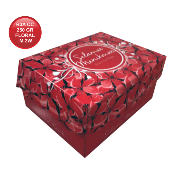 R3A CETAK COATED 250 FLORAL MERAH 2W